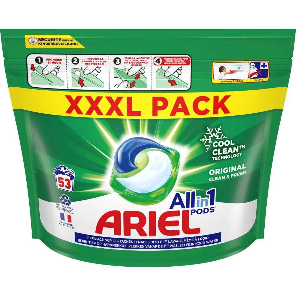 Clearance Ariel All In 1 Wasmiddel Pods Original Wit - 2 X 53 Wasbeurten - 106 Wasbeurten