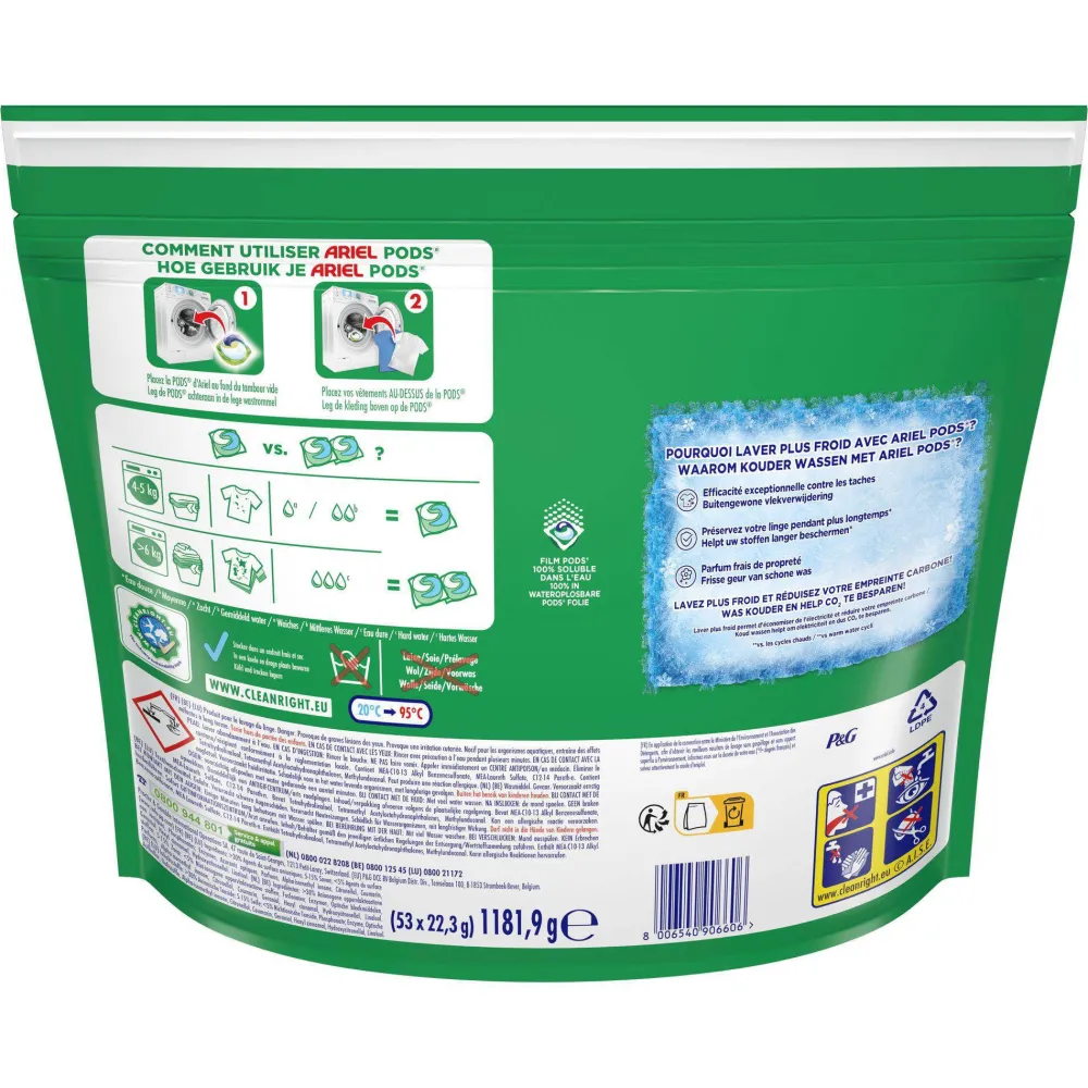 Clearance Ariel All In 1 Wasmiddel Pods Original Wit - 2 X 53 Wasbeurten - 106 Wasbeurten