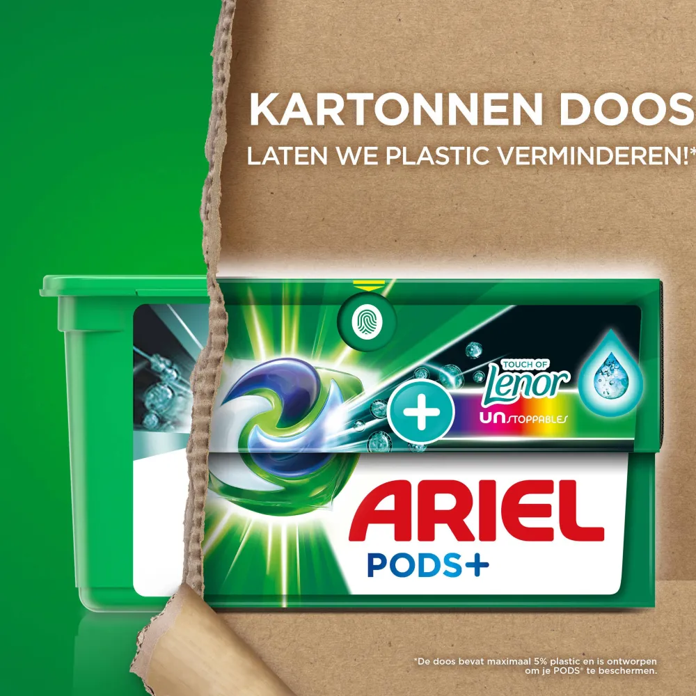 Clearance Ariel Pods+, +Touch Van Unst Color Vloeibaar Wasmiddelcapsules - 4 X 28 Wasbeurten - 112 Wasbeurten
