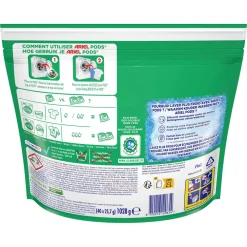 Outlet Ariel Pods+ Vloeibaar Wasmiddelcapsules + Ultra Vlekverwijderaar - 3 X 40 Wasbeurten - 120 Wasbeurten