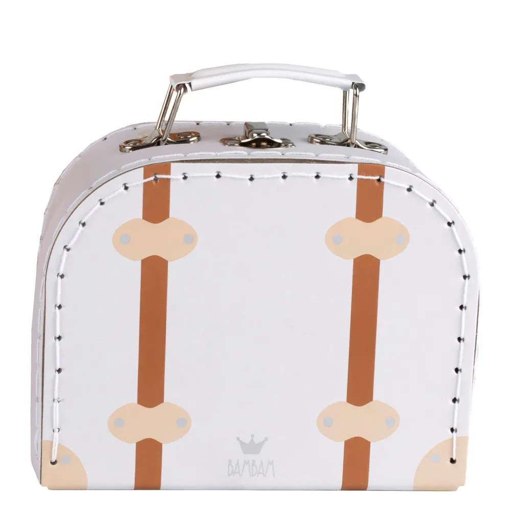 BamBam Travel Suitcase Vintage White Small