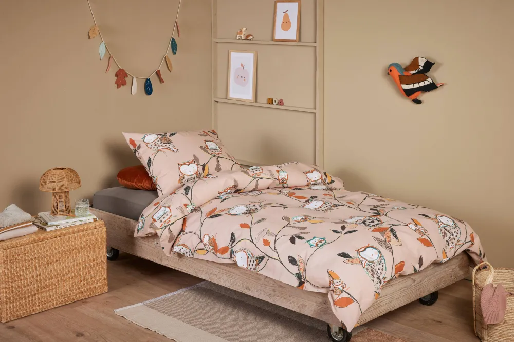 Hot Beddinghouse Katoenen Dekbedovertrek Baby Owlsome (100X135 Cm)