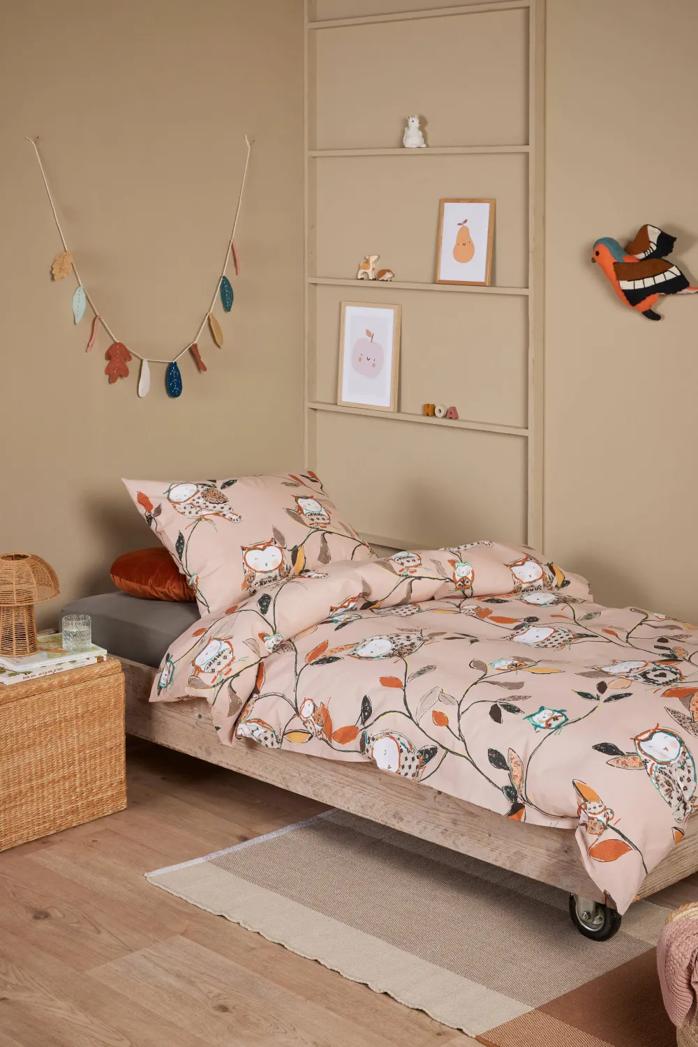 Hot Beddinghouse Katoenen Dekbedovertrek Baby Owlsome (100X135 Cm)