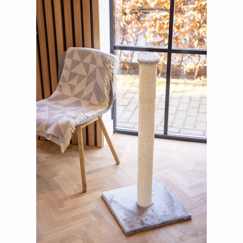 New Beeztees Gina - Krabpaal - Grijs - Xl - 40X40X90Cm