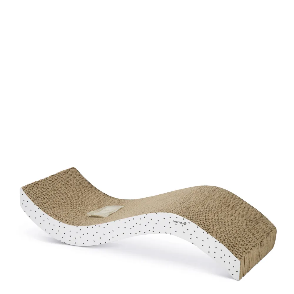 Hot Beeztees Wiva Kartonnen Krabplank 52X21X10 Wit/Bruin