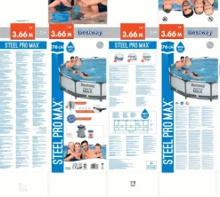 Bestway Steel Pro Max 56416 Steel Pro Max Zwembad + Filterpomp 366 Cm