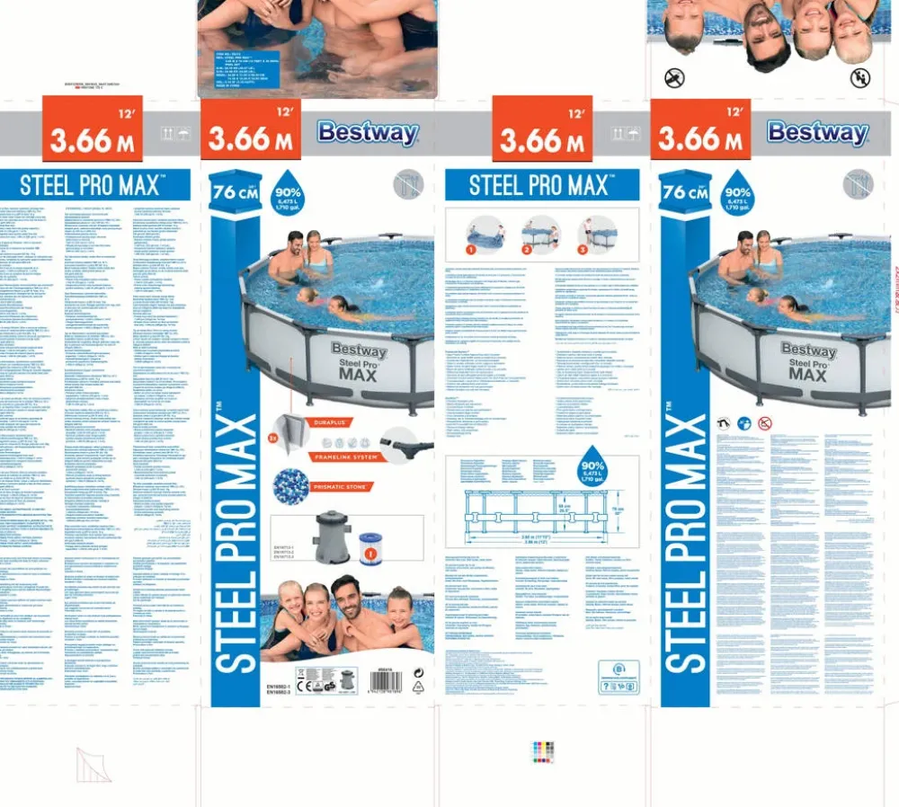 Bestway Steel Pro Max 56416 Steel Pro Max Zwembad + Filterpomp 366 Cm