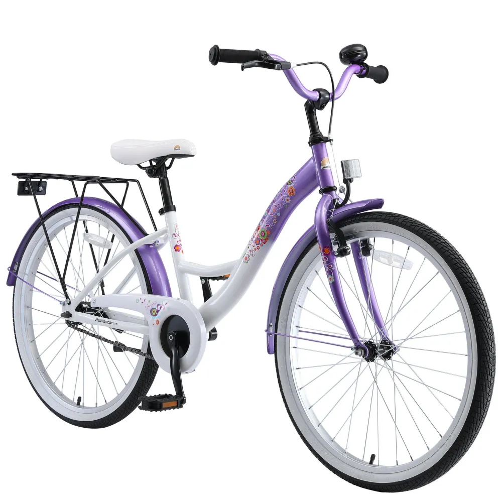 BikeStar Classic Kinderfiets 24 Inch Lila