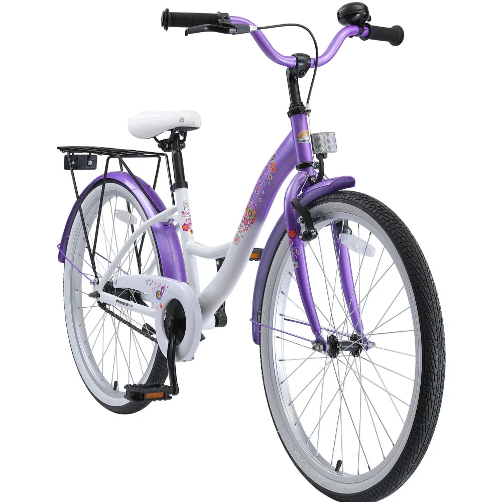 BikeStar Classic Kinderfiets 24 Inch Lila