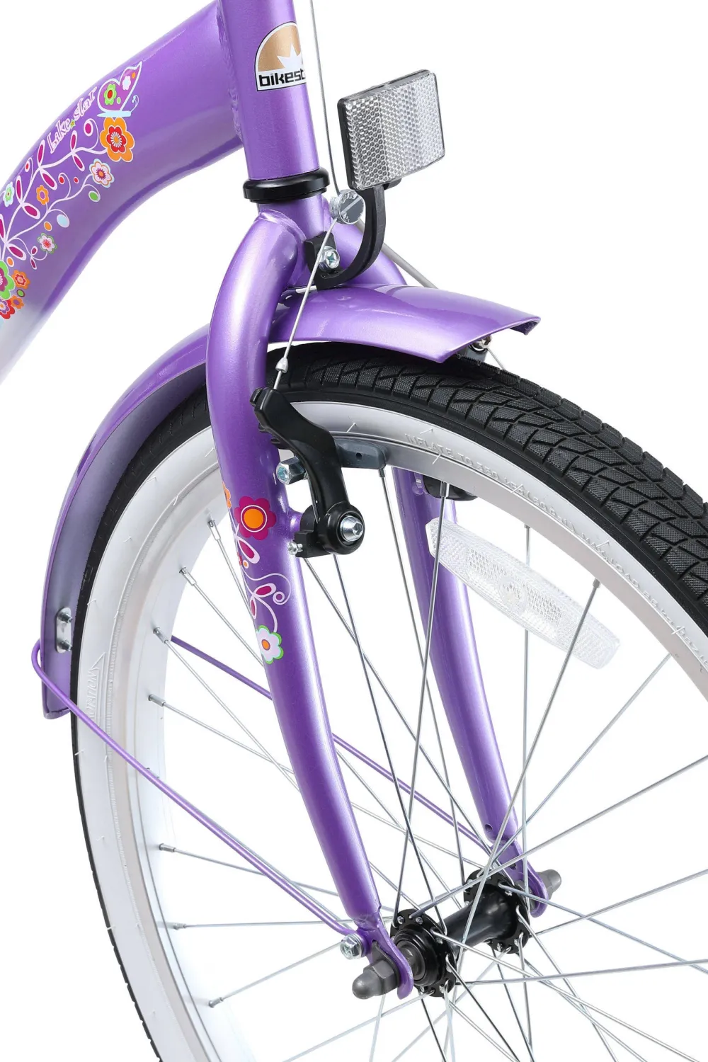 BikeStar Classic Kinderfiets 24 Inch Lila