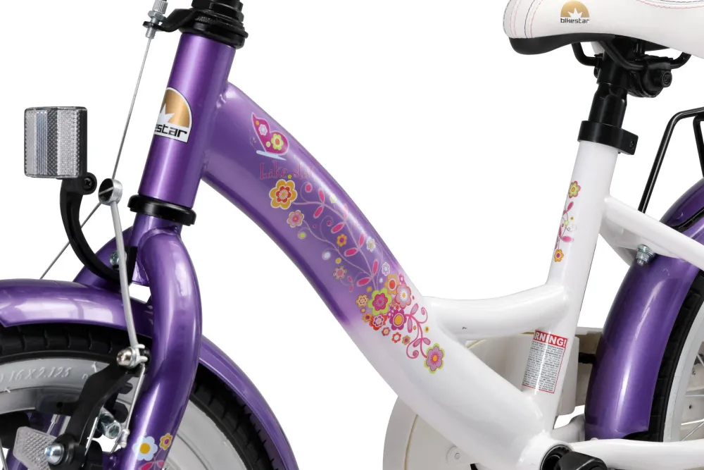 BikeStar Classic Kinderfiets 16 Inch Lila