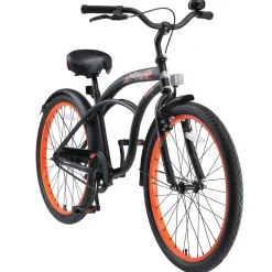 BikeStar Cruiser Kinderfiets 24 Inch Zwart