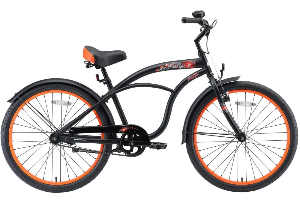 BikeStar Cruiser Kinderfiets 24 Inch Zwart