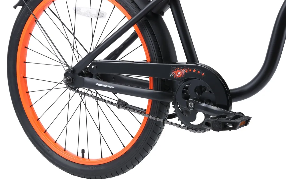 BikeStar Cruiser Kinderfiets 24 Inch Zwart