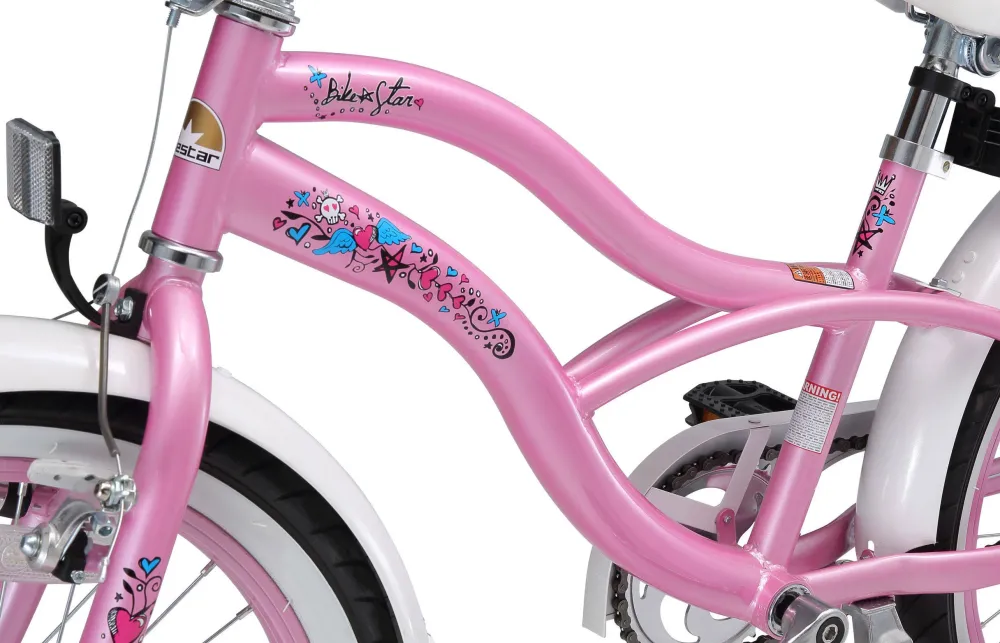 BikeStar Cruiser Kinderfiets 20 Inch Roze