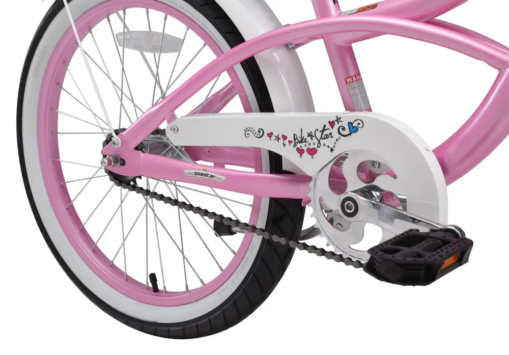 BikeStar Cruiser Kinderfiets 20 Inch Roze