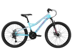 BikeStar Hardtail Mtb Kinderfiets 24 Inch Turquoise /Wit, 21 Speed