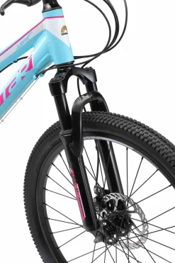 BikeStar Hardtail Mtb Kinderfiets 24 Inch Turquoise /Wit, 21 Speed