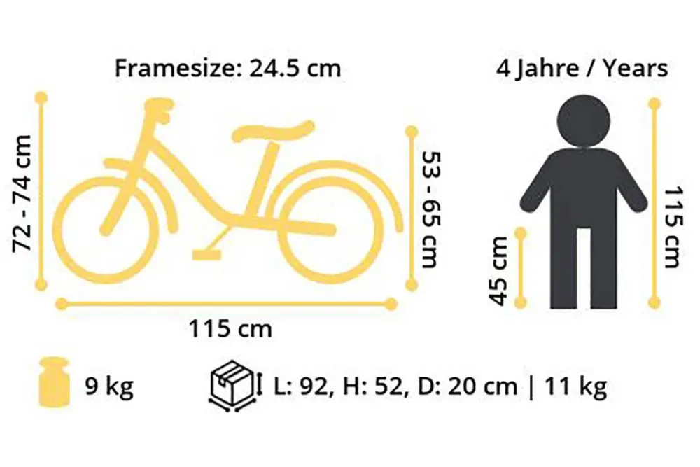 BikeStar Mountainbike Kinderfiets 16 Inch Zwart
