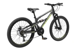 BikeStar Mtb Fully Kinderfiets 24 Inch Zwart