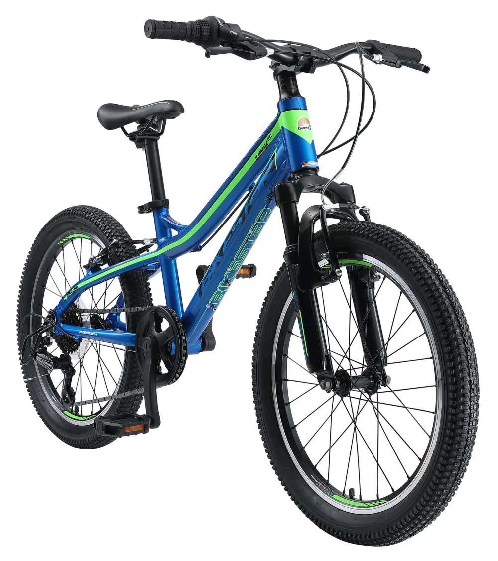 BikeStar Mtb Kinderfiets 20 Inch Blauw /Groen, 7 Speed