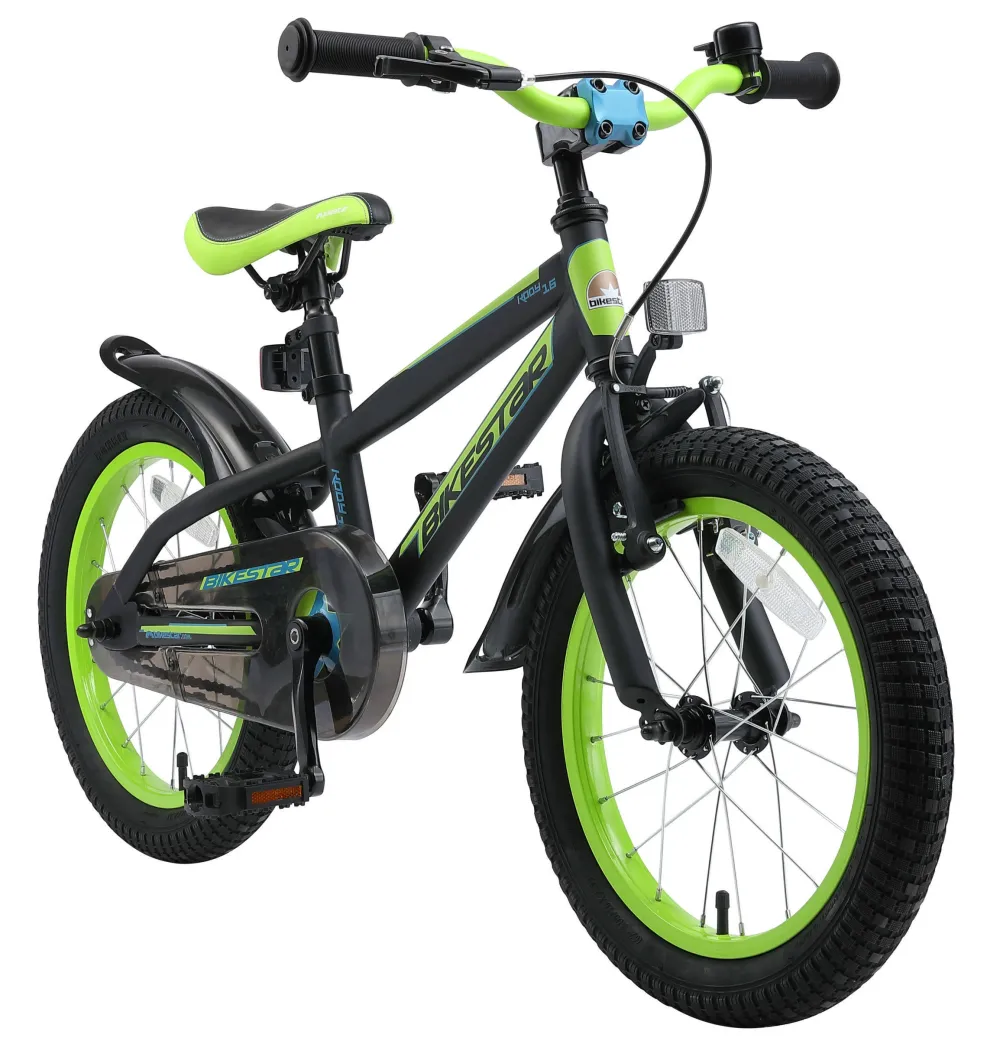 BikeStar Urban Jungle Kinderfiets 16 Inch Zwart /Groen