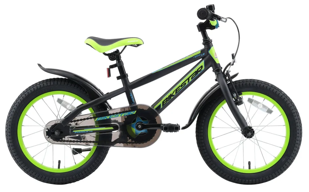 BikeStar Urban Jungle Kinderfiets 16 Inch Zwart /Groen