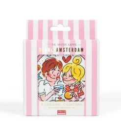 Outlet Blond Amsterdam Onderzetters Even Bijkletsen (Set Van 4)