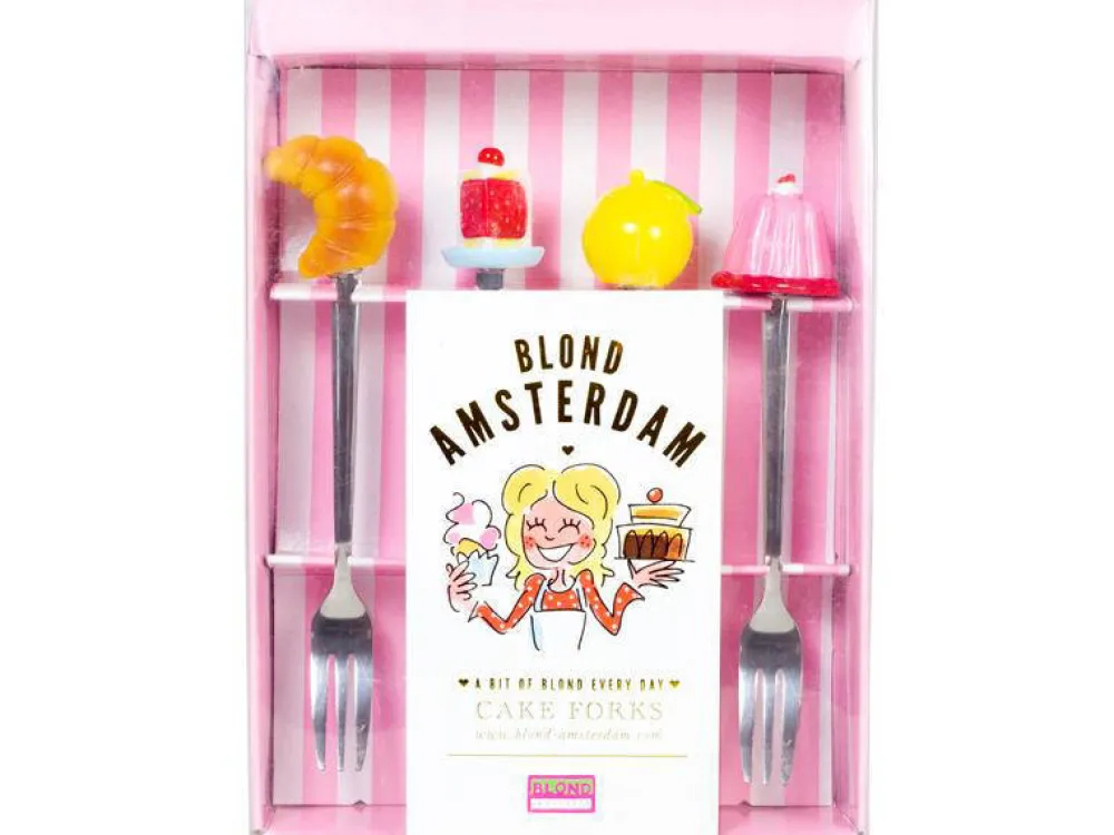 Sale Blond Amsterdam Taartvorkje Even Bijkletsen (Set Van 4)