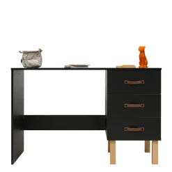 Discount Bopita Bureau Floris Mat Zwart/Naturel