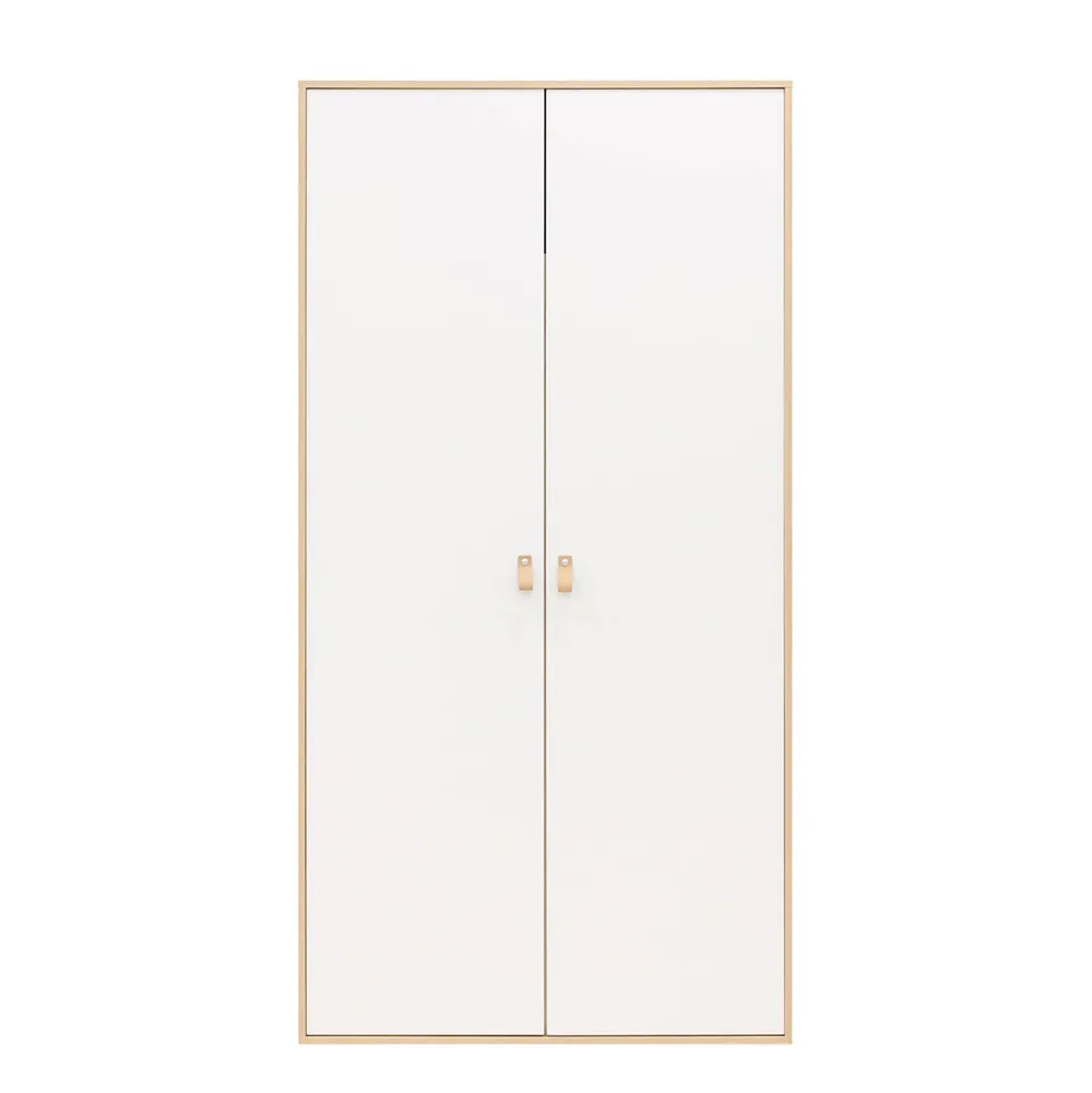 Hot Bopita 2-Deurskast Lucas Wit/Naturel