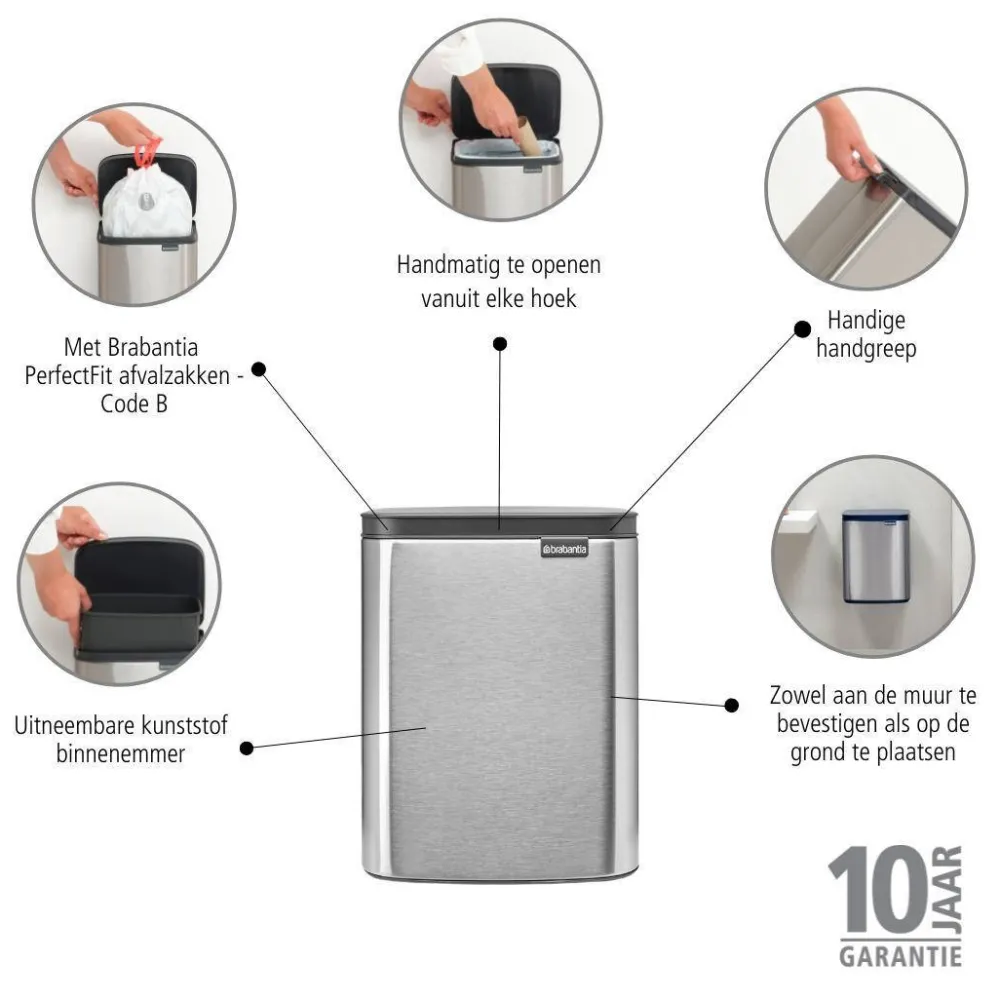 Outlet Brabantia Bo Afvalemmer (7L)