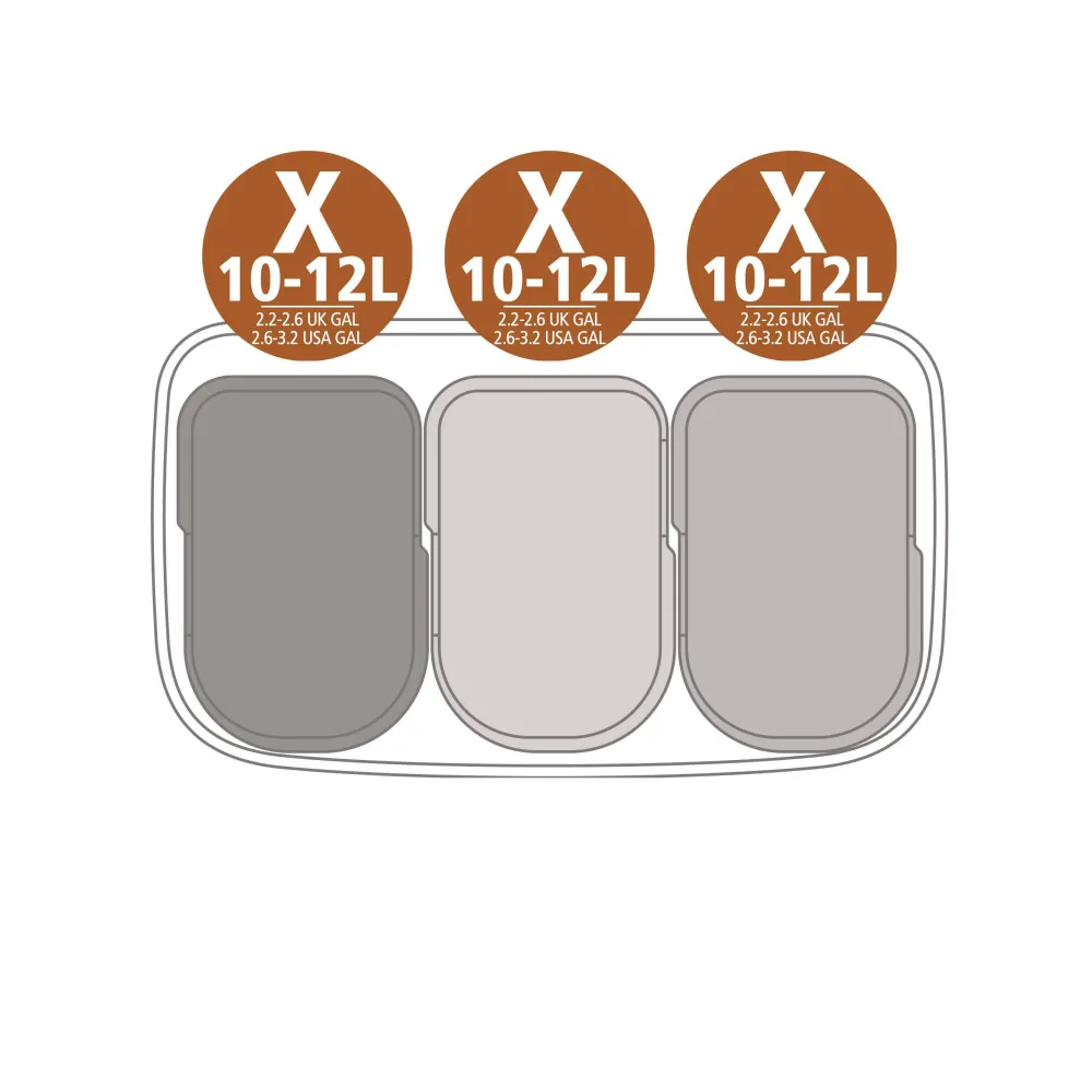 Brabantia Bo Pedaalemmer (3X11L)