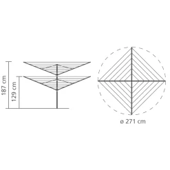 Hot Brabantia Lift-O-Matic Droogmolen