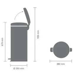 Hot Brabantia Newicon Pedaalemmer (30L)
