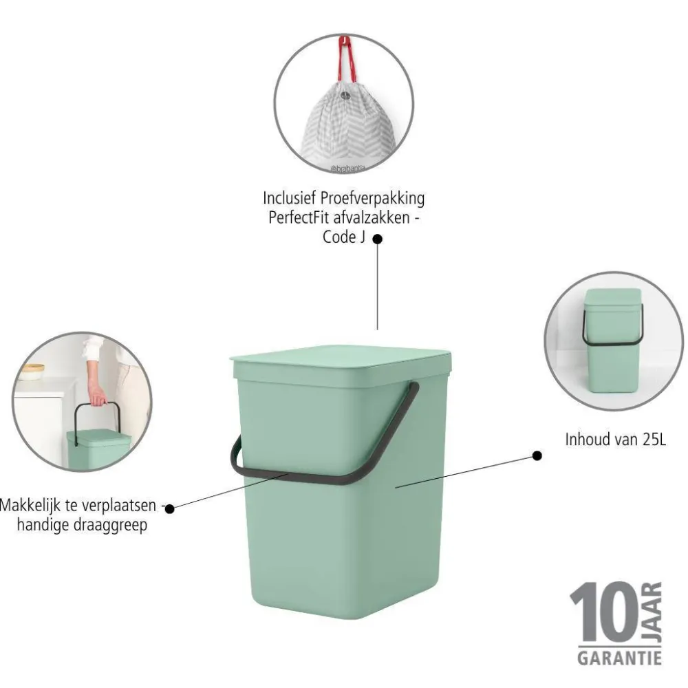 New Brabantia Sort & Go Prullenbak (25L)