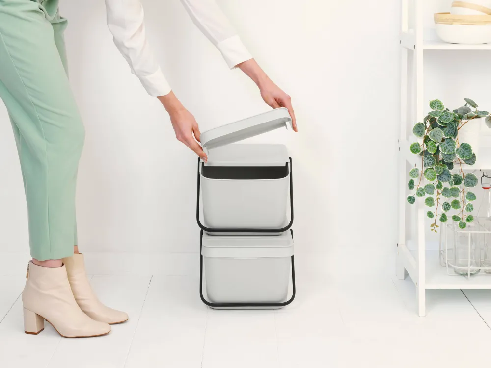 Clearance Brabantia Sort & Go Stapelbaar Stapelbare Afvalemmer (20L)
