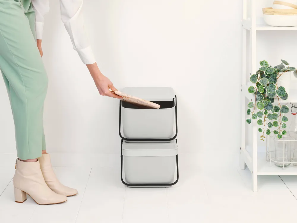 Clearance Brabantia Sort & Go Stapelbaar Stapelbare Afvalemmer (20L)