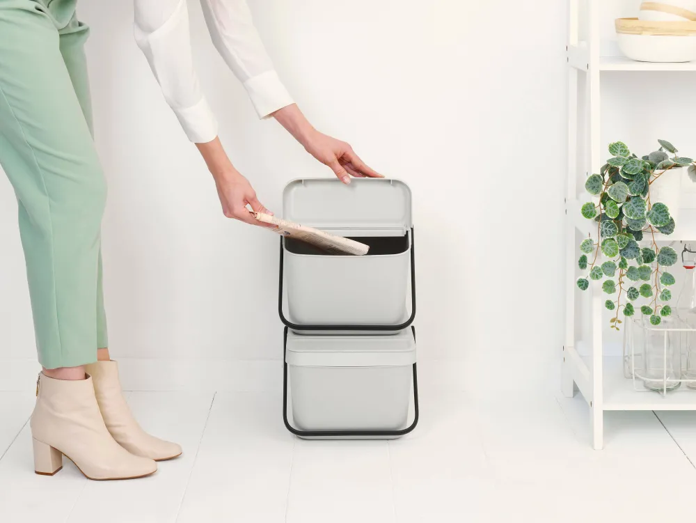 Clearance Brabantia Sort & Go Stapelbaar Stapelbare Afvalemmer (20L)