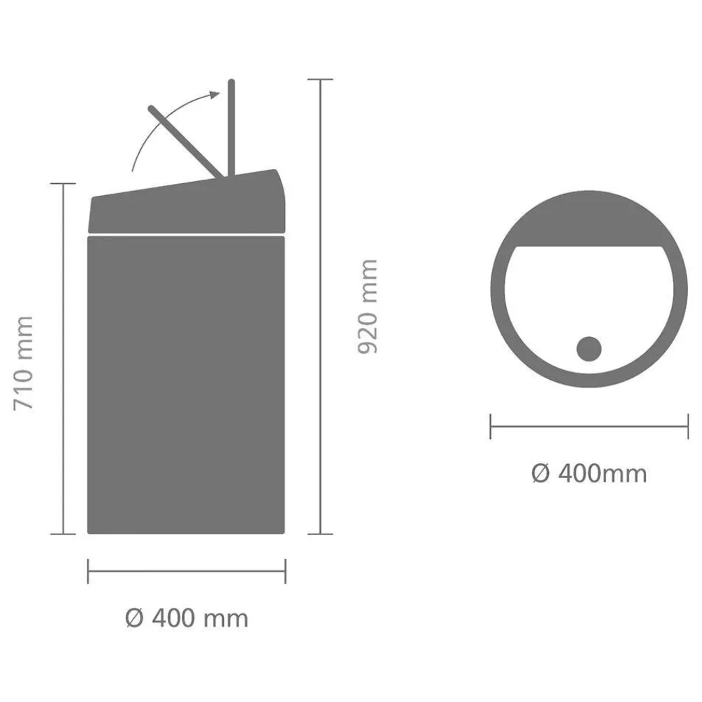 Outlet Brabantia Touch Bin Prullenbak (60L)