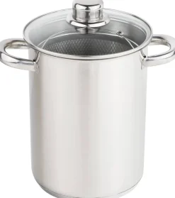 Online CasaLupo Aspergepan Met Glazen Deksel - Rvs - O 16 Cm / 4.0 Liter