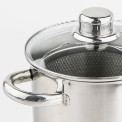 Online CasaLupo Aspergepan Met Glazen Deksel - Rvs - O 16 Cm / 4.0 Liter