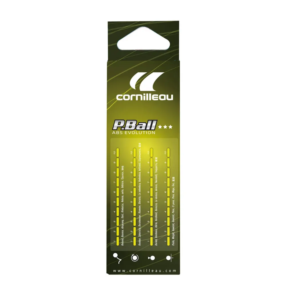 Cornilleau Tafeltennisballen P-Ball *** Wit 3 St. Tafeltennisballen P-Ball *** 3 Stuks (Wit)