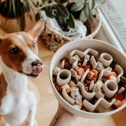 Best District 70 Hondenvoerbak Bamboo Dog Slow Feeder - O 21 Cm - Merengue