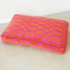 Best Dogguo Hondenkussen Jacquard Blok Patroon Oranje En Magenta Maat L