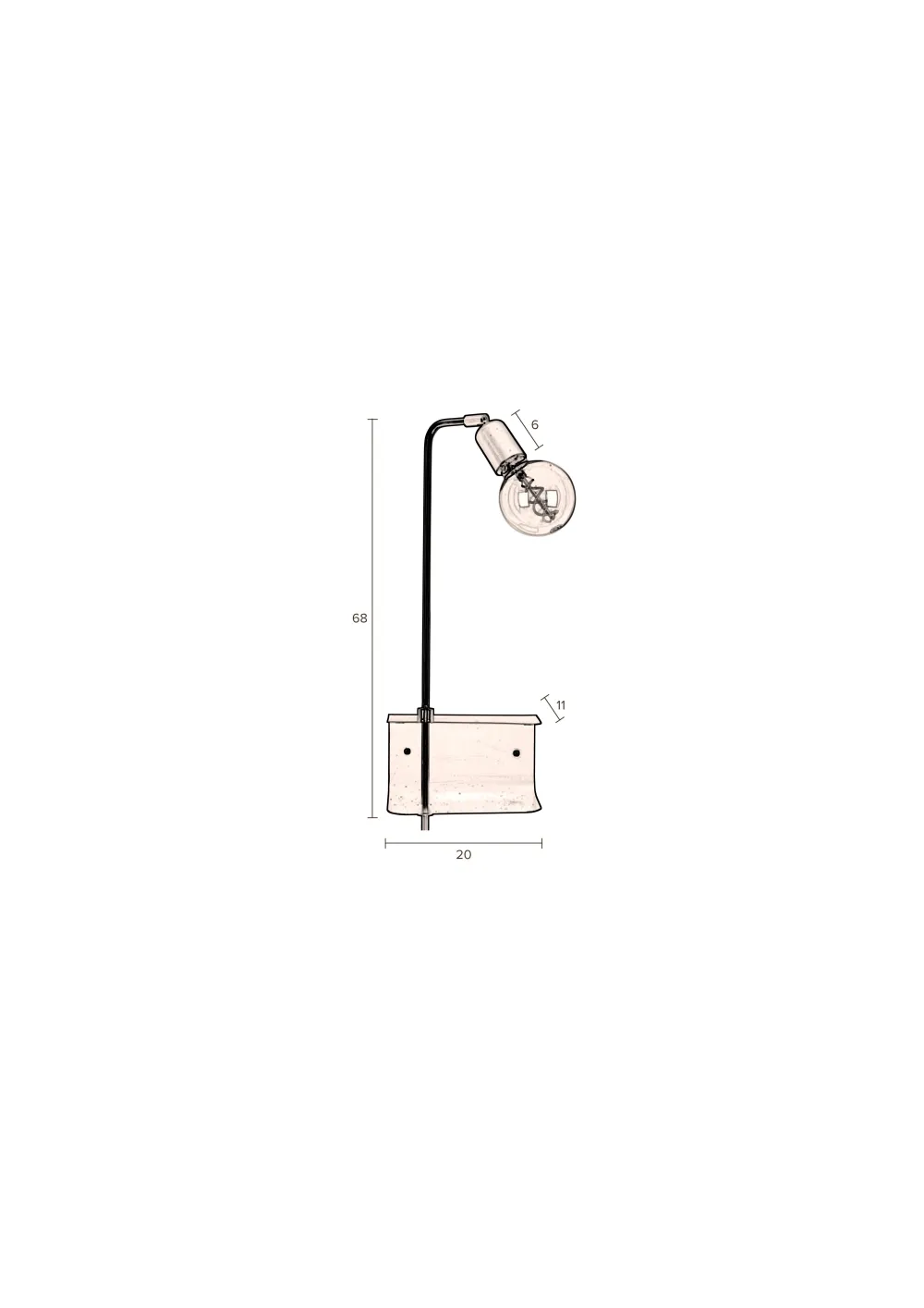 Clearance Dutchbone Wandlamp Shaw
