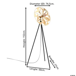EGLO Vloerlamp Castanuelo Goud