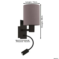 Online EGLO Wandlamp Pasteri