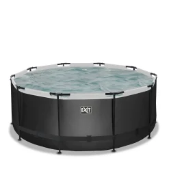 EXIT Black Leather Zwembad O360X122Cm Met Filterpomp