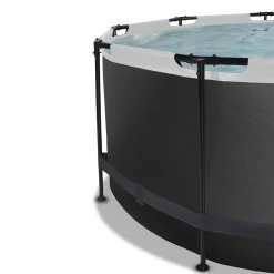EXIT Black Leather Zwembad O360X122Cm Met Filterpomp